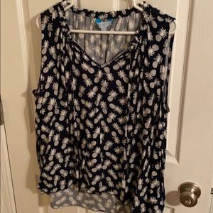 2X sleeveless blouse